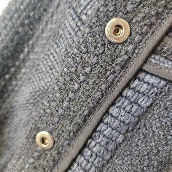 Rebecca Minkoff Navy Blue and Black Studded Tweed Jacket - Size 2 - Picture 3 of 8